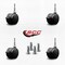Service Caster 2'' Black Floor Safe Twin Wheel Casters with Brakes 5/16 Grip Neck Stem, 4PK SCC-GN02S50-TPR-BLK-B-4 - alternate 4